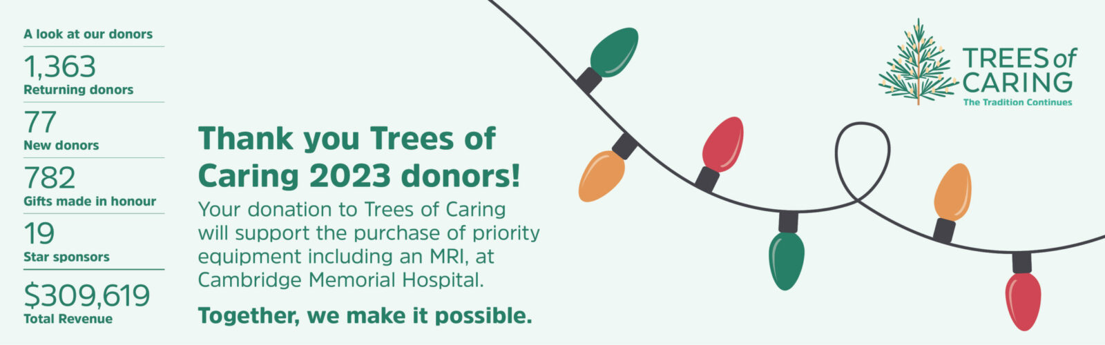 Thank you Trees of Caring donors